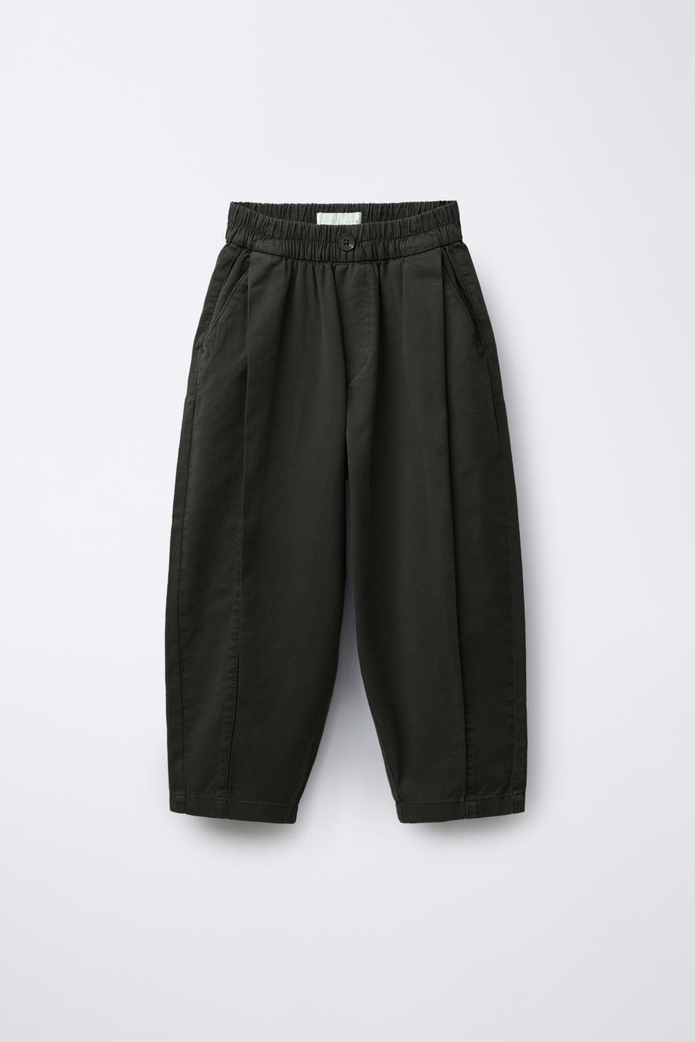 ZARA БРЮКИ BALLOON С ЗАЩИПАМИ, АНТРАЦИТОВО-СЕРЫЙ