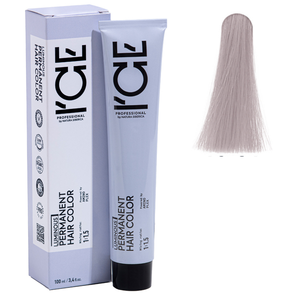 10.21 крем-краска ICE Permanent экстра светлый блонд фиолетово-пепельный - 100 мл.