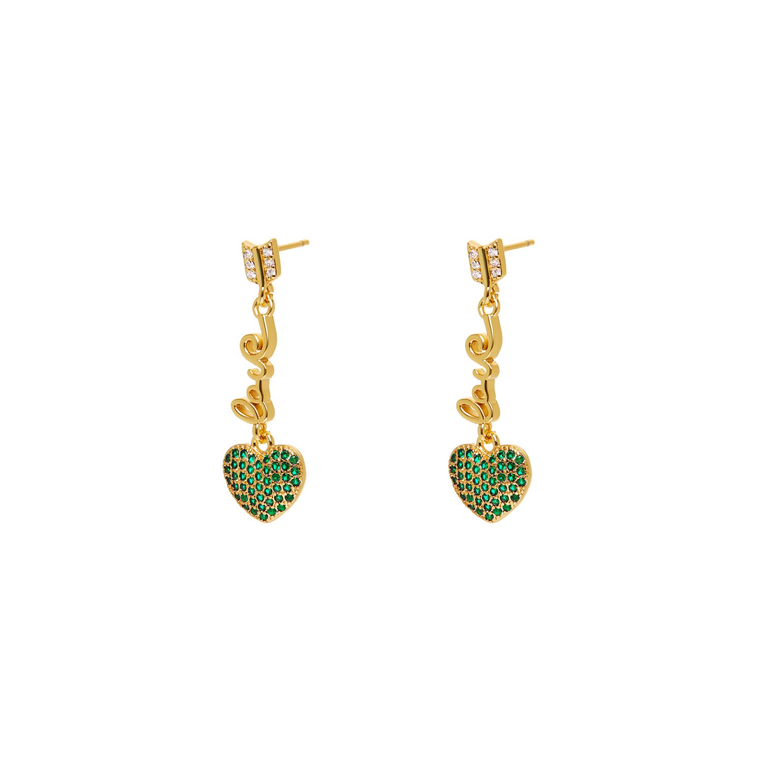 Серьги Lovable Heart Earrings – Green