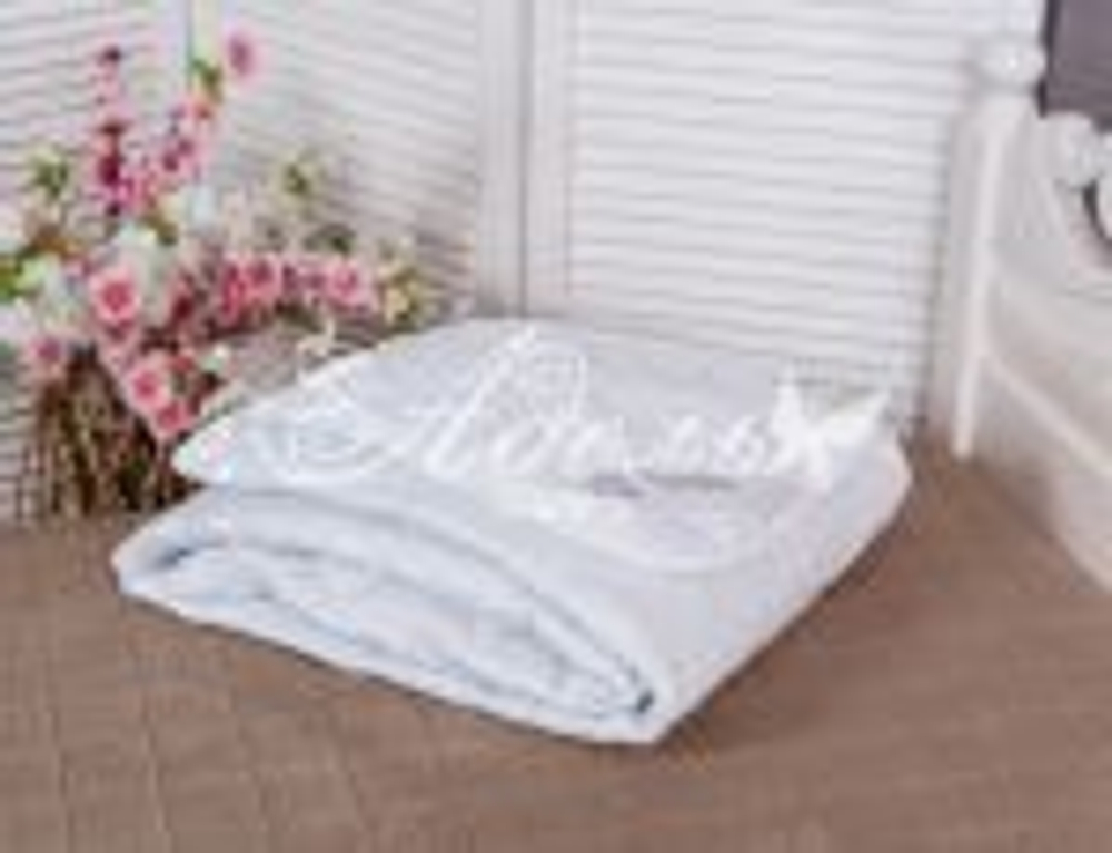 Одеяло "Лебяжий пух"  облегч. тик 105*140 лента, сумка (плотность 200г/м2)