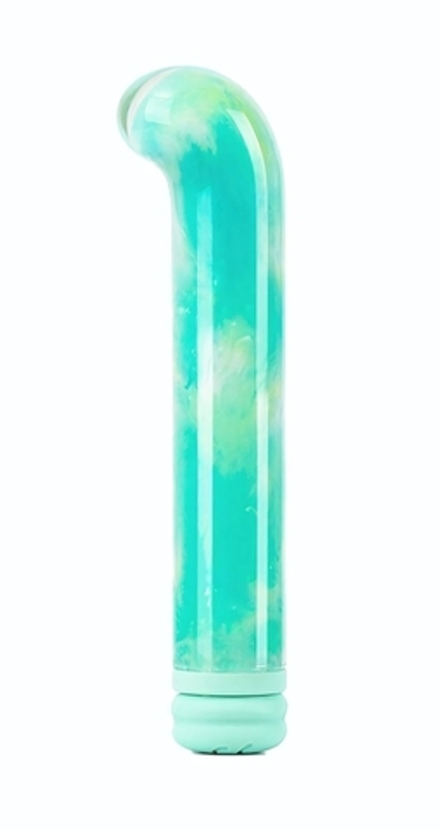 Зеленый компактный вибратор из стекла Magic Cane - 12 см. (Цвет: зеленый)