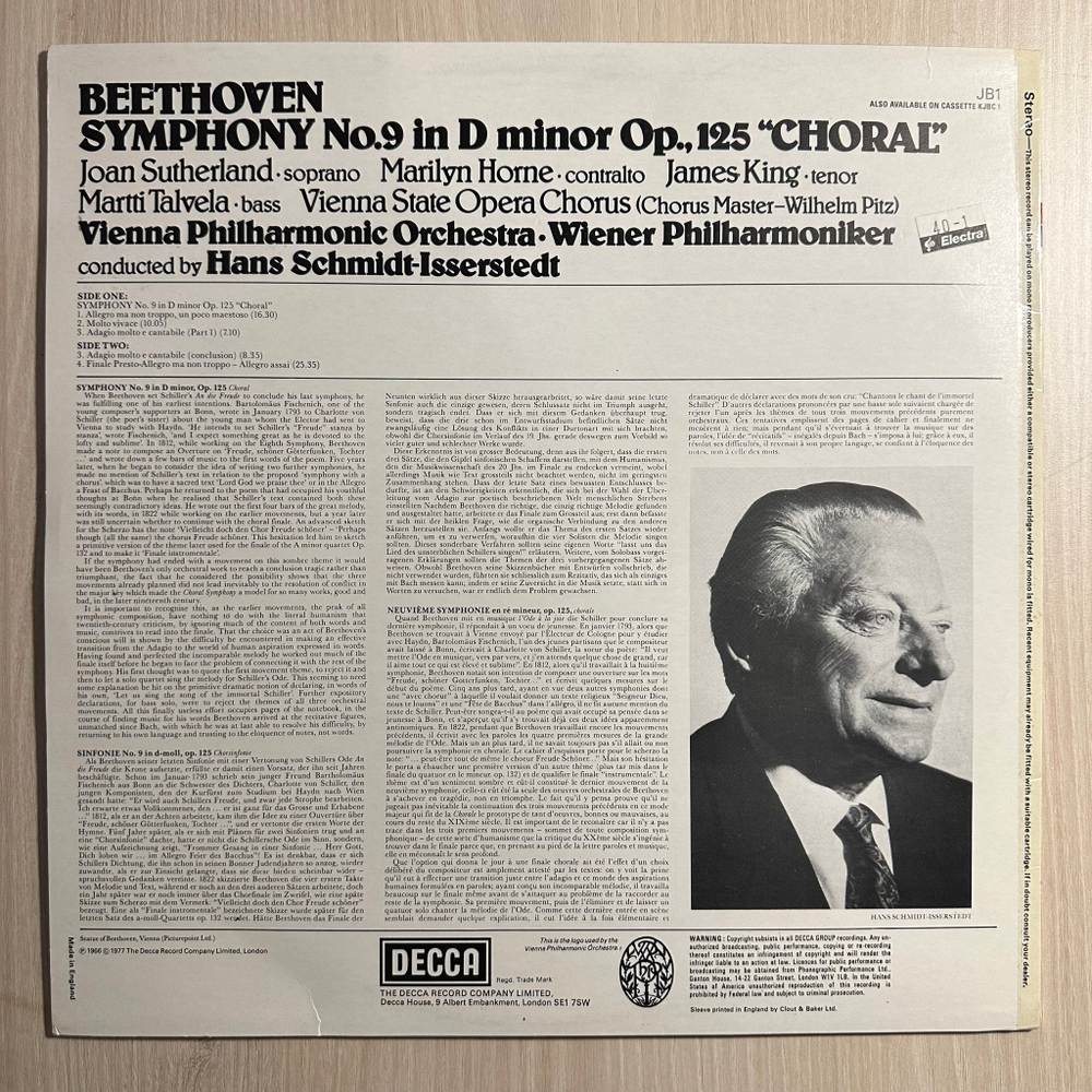 Бетховен - Симфония №9 «Хоральная» (Англия 1977г.)