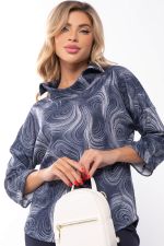 Блуза "Казимира" (синяя/абстракция) Б7471 LT Collection (Акция)