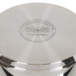 Сотейник нерж сталь, Daniks, Оптима, GS-01201P-24CA, с крыш, индукц