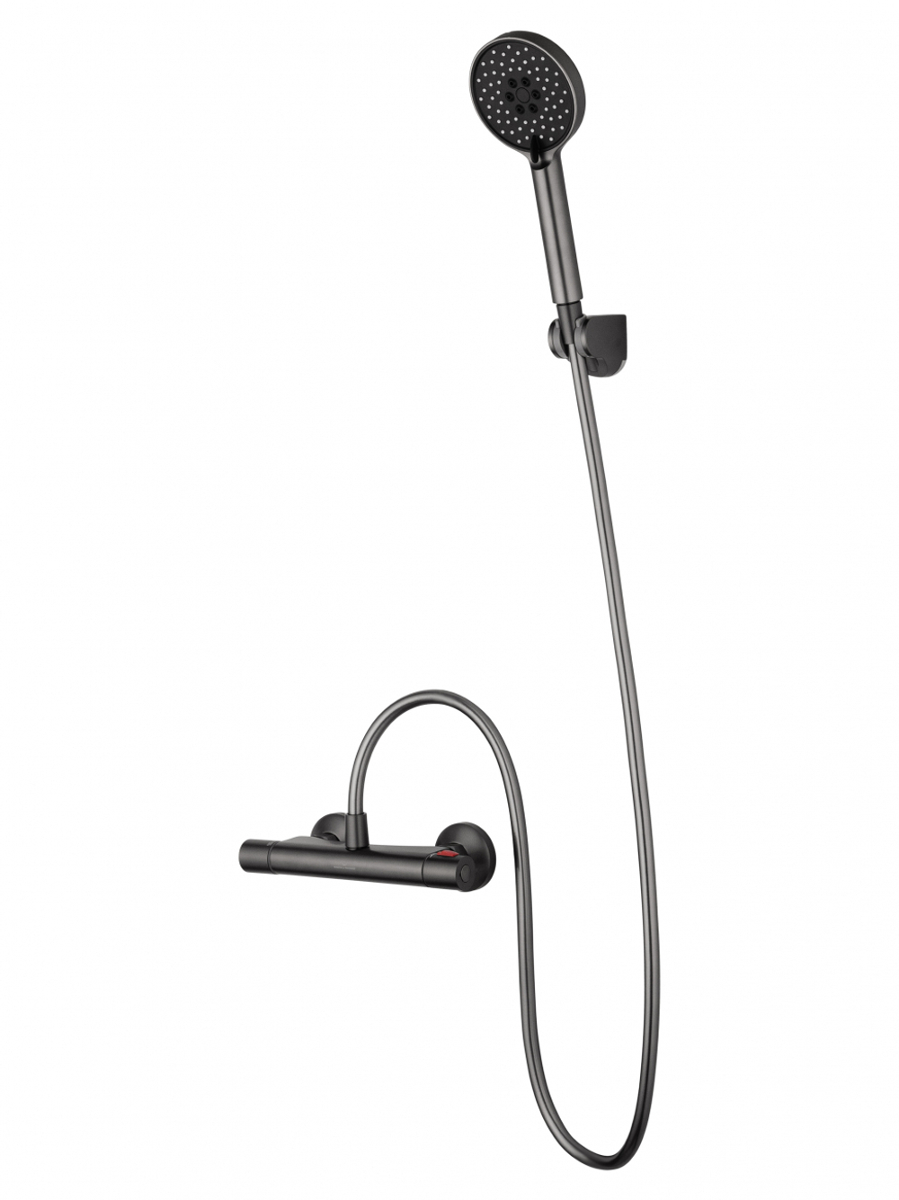 Смеситель для душа с термостатом WONZON & WOGHAND INN 5, Темный графит (WW-B1005-A-BGG)