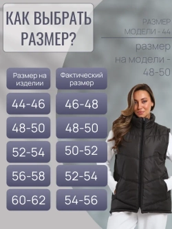 Жилет 2 Антрацит (черный/темно-серый) утепленный