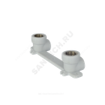 Планка монтажная PP-R белая Дн 20х1/2" ВР под смеситель с водорозетками PRO VALFEX 10124020-PRO