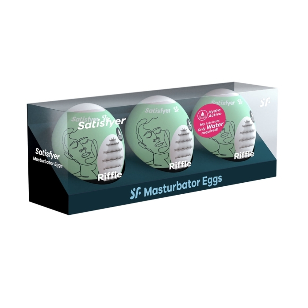 Набор из трех яиц-мастурбаторов Satisfyer Masturbator Egg 3er Set Riffle