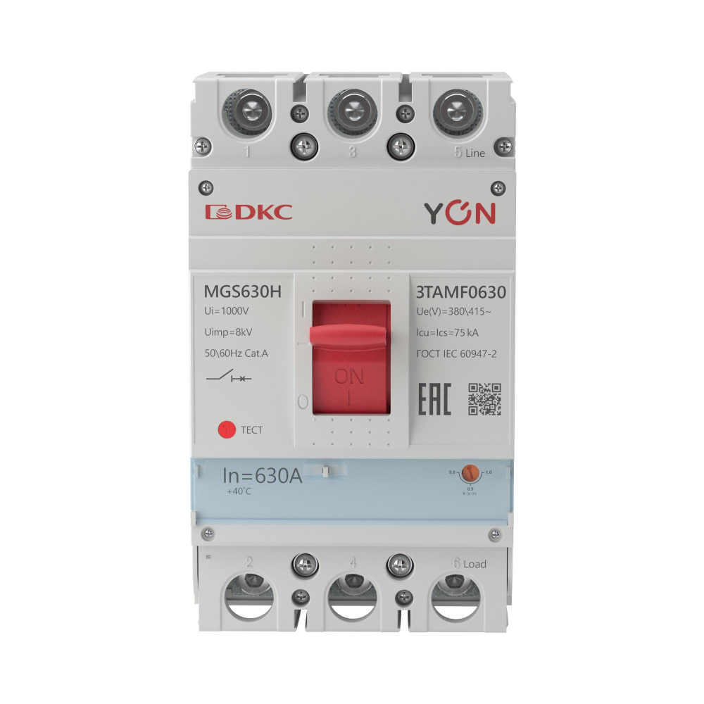 Авт. выкл. YON MGS630 3P 504-630A 75kA