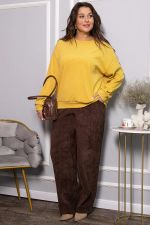 Брюки вельветовые Брауни (коричневые) Б14442-25М LT Collection