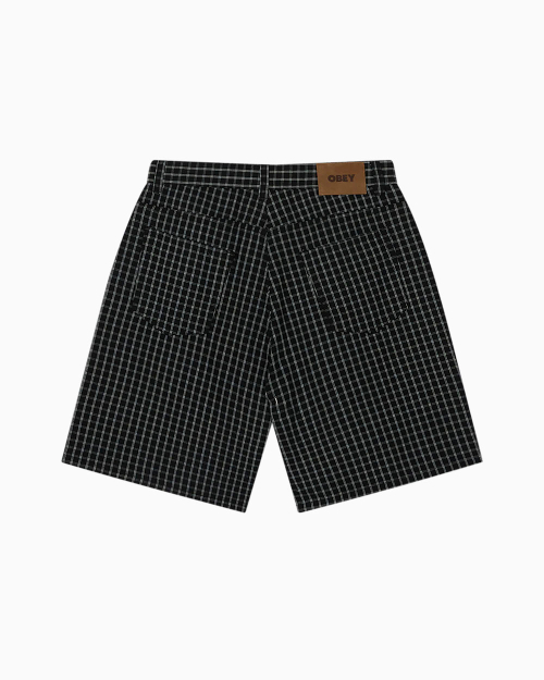 Шорты джинс. Obey Plaid Baggy Denim Short