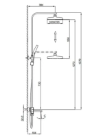 Душевая система с тропическим душем Frap F2490-6
