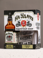Подарочный набор «На удачу»: гель для душа виски 250 мл и стакан для виски, Чистое счастье