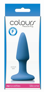 Голубая анальная мини-пробка Mini Plug - 9 см. (Цвет: голубой)