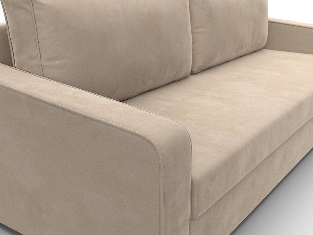 Диван прямой Лига-009 ВЕЛЮР Бежевый