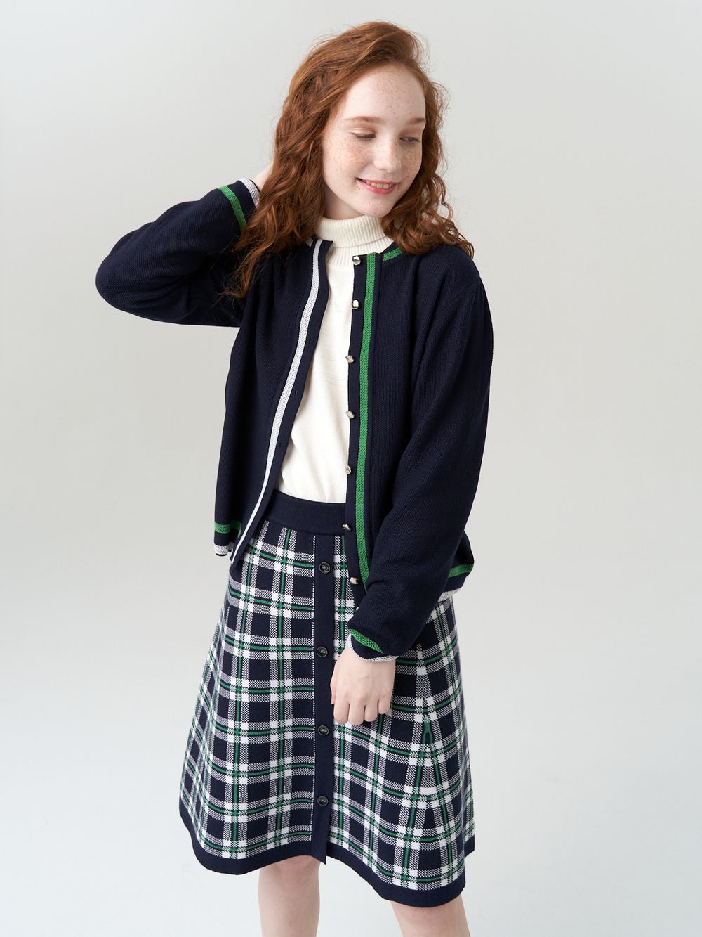 Кардиган бомбер для девочки AT1025 синий