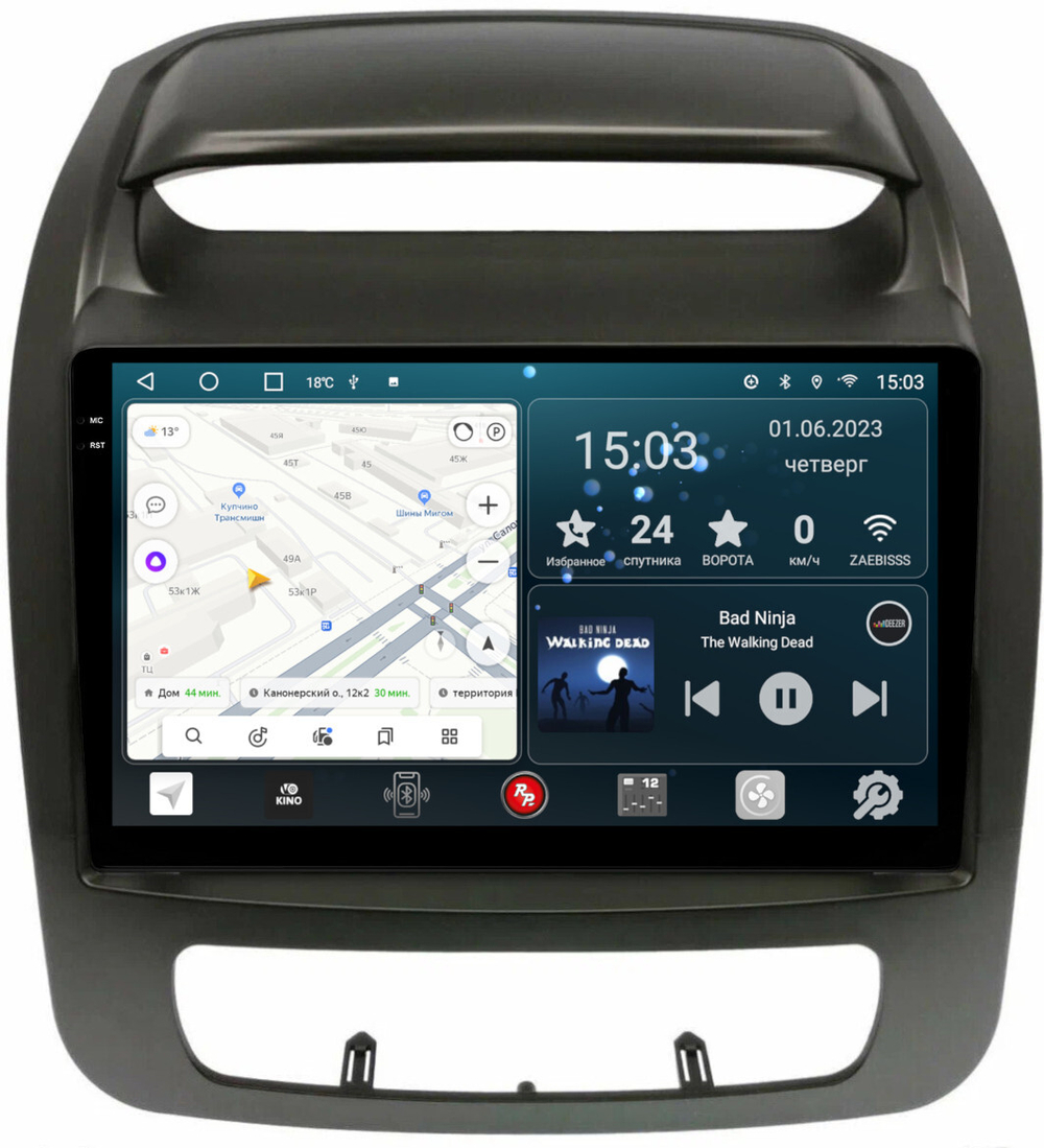 Магнитола для KIA Sorento 2 XM 2012-2020 c экраном климата снизу - RedPower 440 Android 10, QLED+2K, ТОП процессор, 6Гб+128Гб, CarPlay, SIM-слот