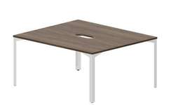 Составной стол на 2 рабочих места 158х136,6х75см (2 эргономичных выреза)