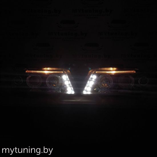 Передние фары angel eyes chrome для VW Passat B5 GP