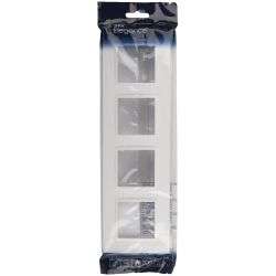 Рамка для розеток и выключателей ЭРА Elegance 14-5014-01 Classic, на 4 поста, белый