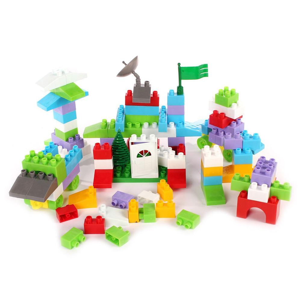 Конструктор в ведре BLOCKS №110. Артикул Арт.№046(в наборе 110 деталей конструктора, ведро, крышка о