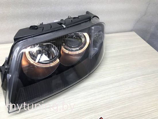 Передние фары black angel eyes для VW Passat B5 GP