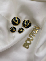 Пуговицы золото с чёрной эмалью ВЛНТ