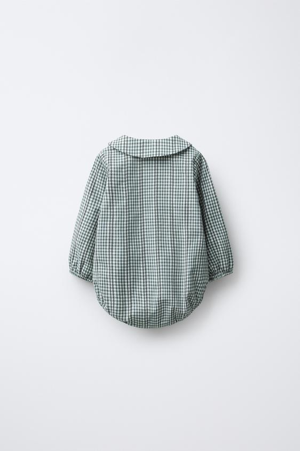 ZARA БОДИ В КЛЕТКУ ВИШИ, ЗЕЛЕНОВАТЫЙ