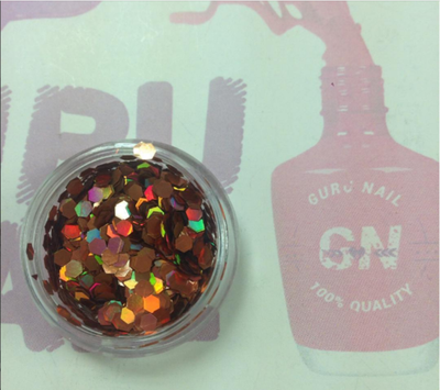 Шестигранники для дизайна,  крупные медные