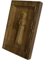 Икона Матроны Московской резная из массива дуба 14х20.4 см