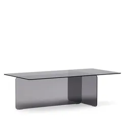 Журнальный столик Zaren 120x60 см, серое закаленное стекло