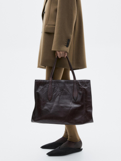 Massimo Dutti Легинсы из трикотажной смеси шелка - Limited Edition, бежевый