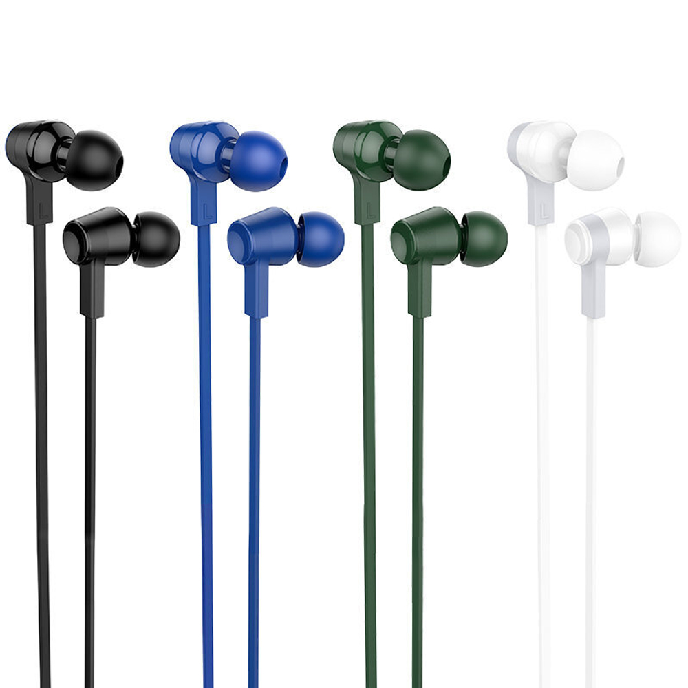 Проводные наушники Hoco M86 Oceanic universal earphones with mic green