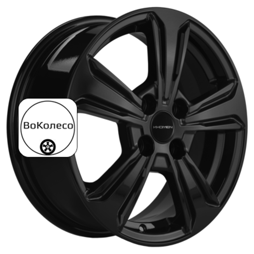 6x15/4x100 ET46 D54,1 KHW1502 (Rio/Solaris) Black Khomen Wheels