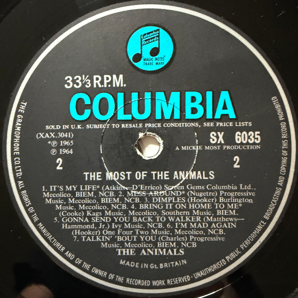 The Animals - The Most Of The Animals (Англия 1965г.)