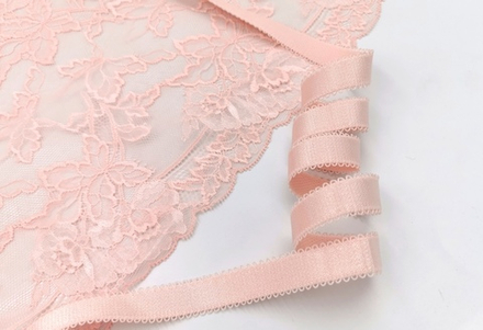 Бретелечная резинка, с фестоном, 14 мм, светло-розовый (Артикул BR642/14R-927), м