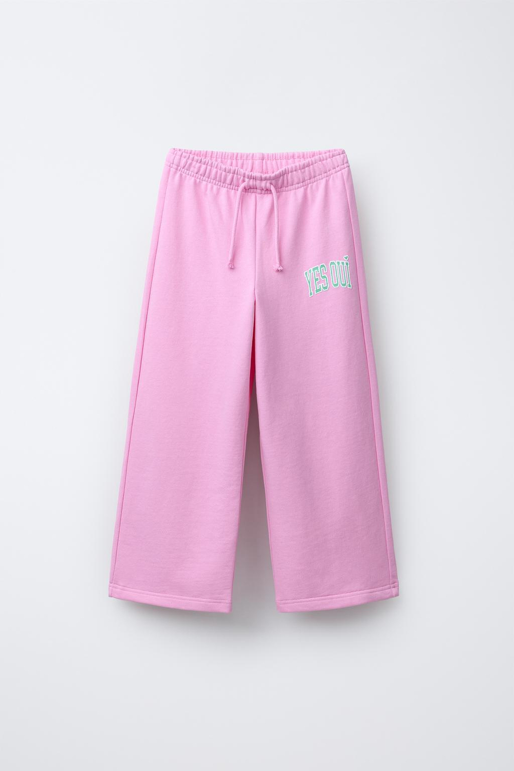 ZARA БРЮКИ-ДЖОГГЕРЫ WIDE LEG VARSITY, РОЗОВЫЙ