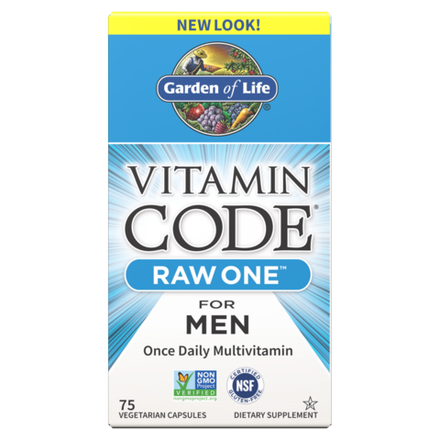 Garden of Life, Мультивитамины для мужчин, Vitamin Code Raw One For Men, 75 вегетарианских капсул