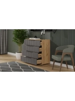 Комод для одежды Графит матовый 4 ящика 92х41х84 см