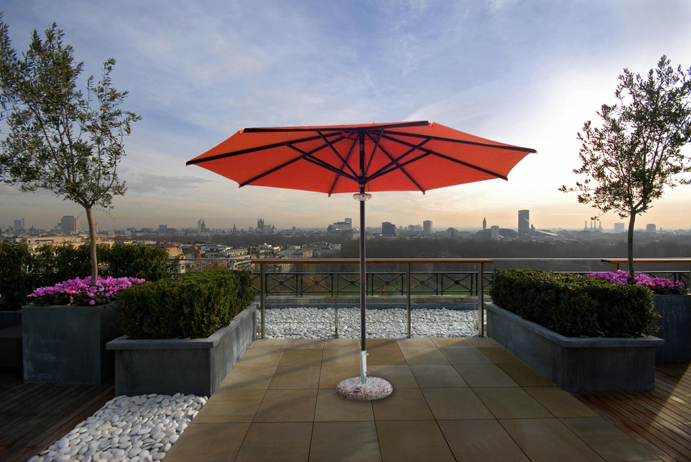 Зонт профессиональный Ø3.5 м Scolaro Napoli Standard, антрацит, терракотовый