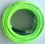 Шланг резиновый ПВХ с фитингами рапид и защитой от перегибов на концах 20 бар 6х12 мм (10 метров)