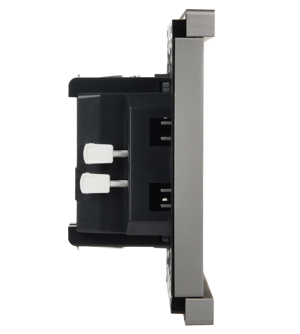 FORTE&PIANO Выключатель 1-клавишный самовозвратный 10А FP510 сталь IEK