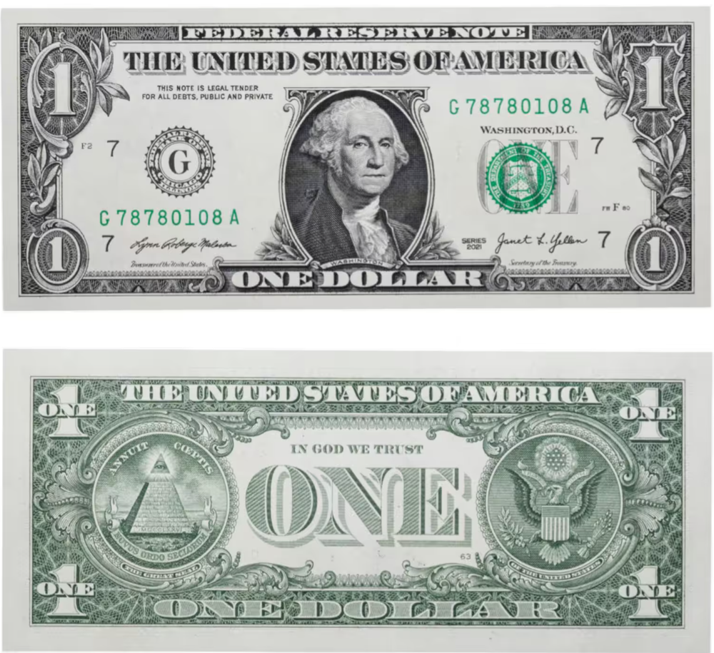 США 1 доллар 2021 Чикаго XF