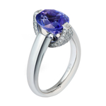 Кольцо с танзанитом и бриллиантами, R0013-0/6