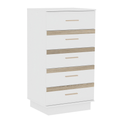 Комод высокий 3 Анона, белый