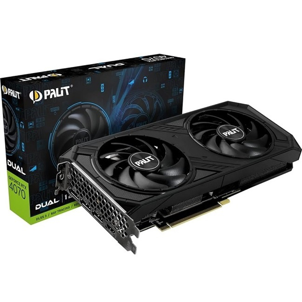Видеокарта Palit GeForce RTX 4070 DUAL 12GB (NE64070019K9-1048D)