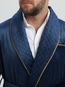 Халат бархатный со стеганными бортами