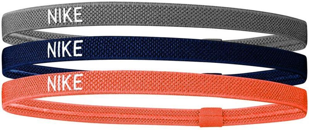 Резинка на голову Nike Elastic Hairbands 3PK - smoke grey/midnight navy/bright mango