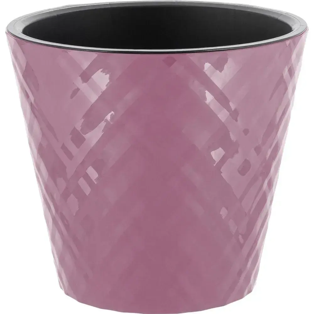 Горшок для цветов InGreen Manhattan D160мм, 1,6 л c дренажной вставкой, морозная слива