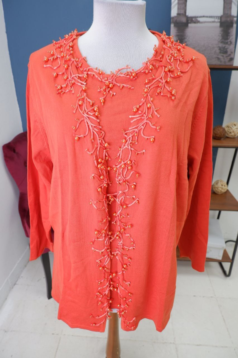 Кардиган и топ Vlas с бисером 56-58 размер, новый